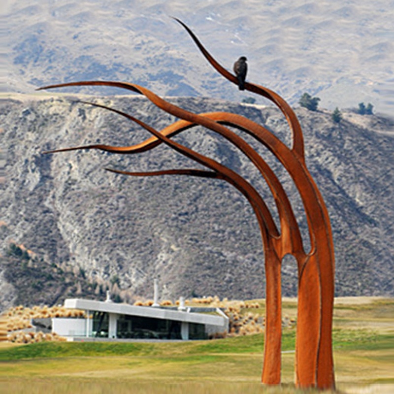 Modern Outdoor Corten Steel Attractive Tree Sculpture