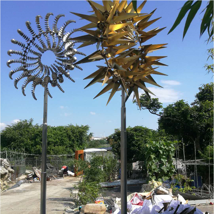 Outdoor Decoration Wind Sculpture Stainless Steel Kinetic Wind Sculpture 