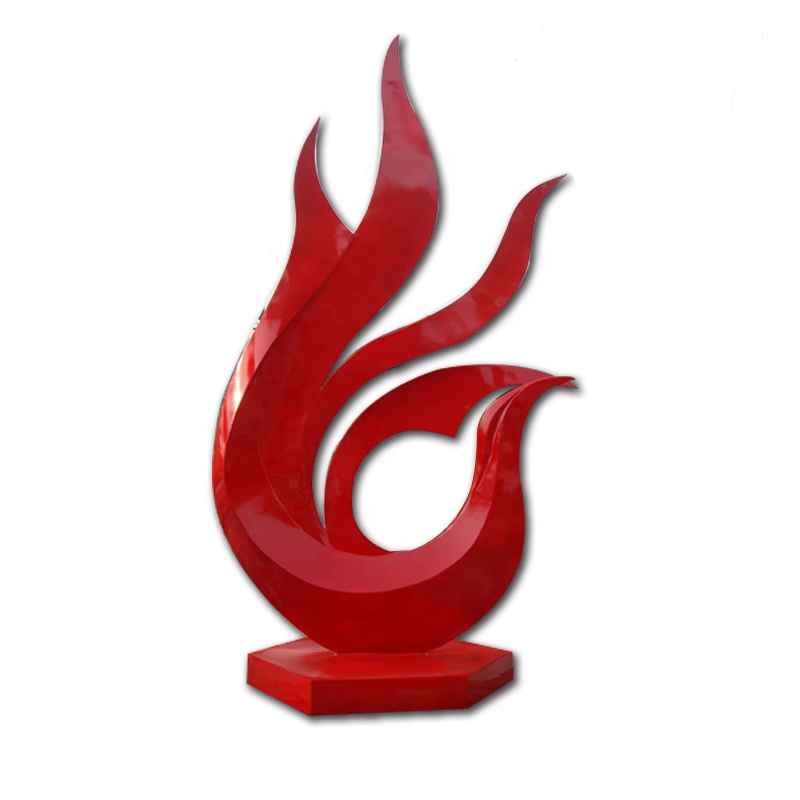 Painted Large Modern Outdoor Stainless Steel Phoenix Sculpture 