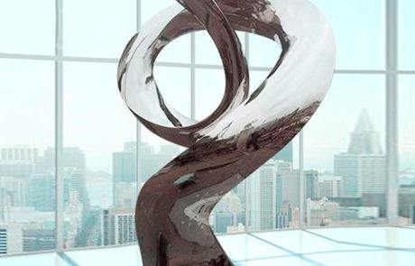 Polished Metal Decoration Supplier Home Stainless Steel Figure Sculpture