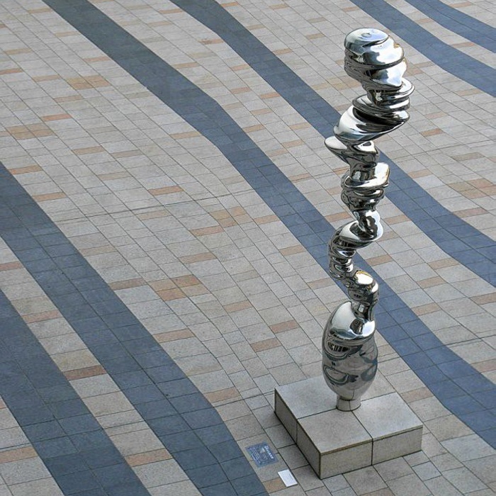 Polished Stainless Steel Abstract Metal Outdoor Sculpture 
