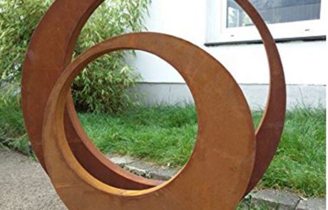 Ring Design Corten Steel Garden Metal Sculpture Rusty Naturally