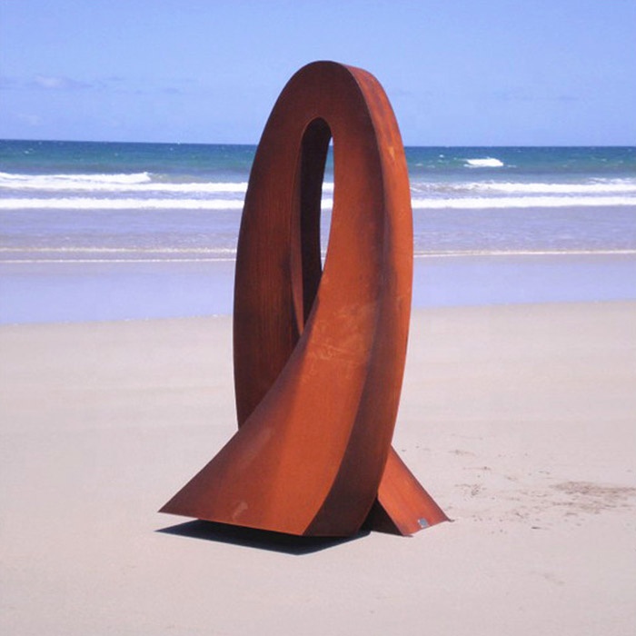 Seaside Modern Outdoor Metal Sculpture Corten Steel