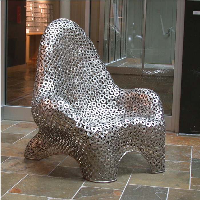 Stainless Steel Art Decor Metal Wire Chair Modern Furniture