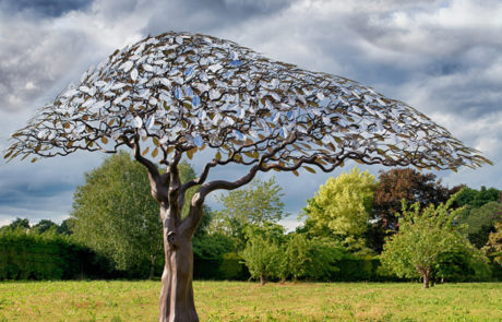 Stainless Steel Artificial Metal Tree Sculpture