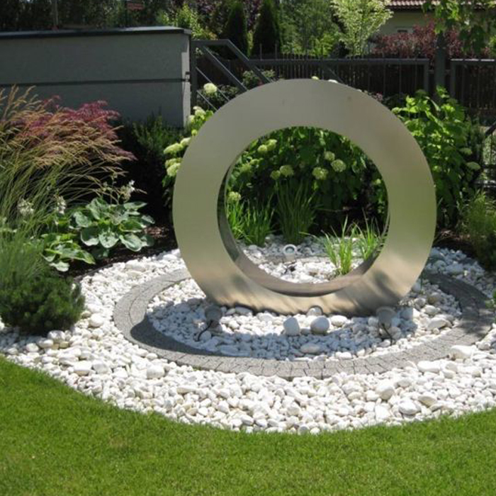 Stainless Steel Garden Modern Metal Sculpture 