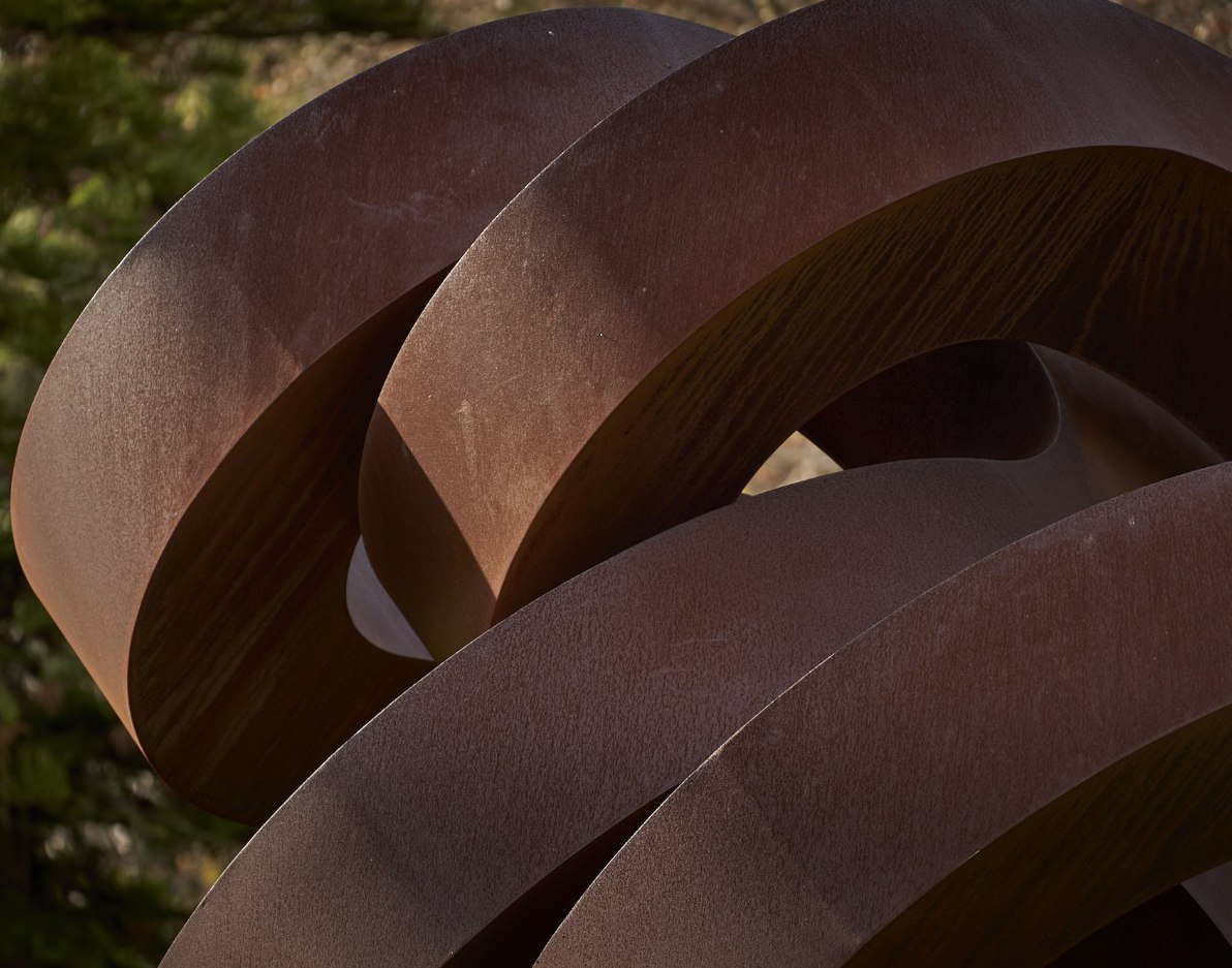 corten steel Abstract Art Sculpture detail