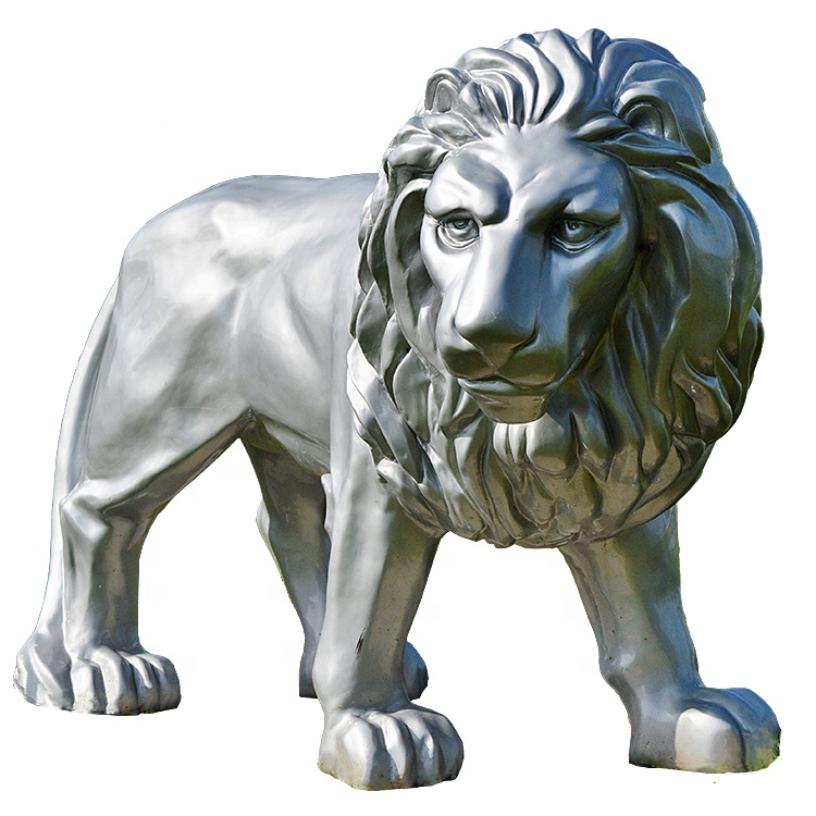 garden stainless steel animal lion sculpture outdoor 