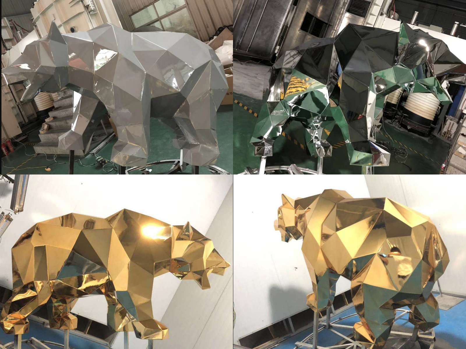 metal bear sculpture process