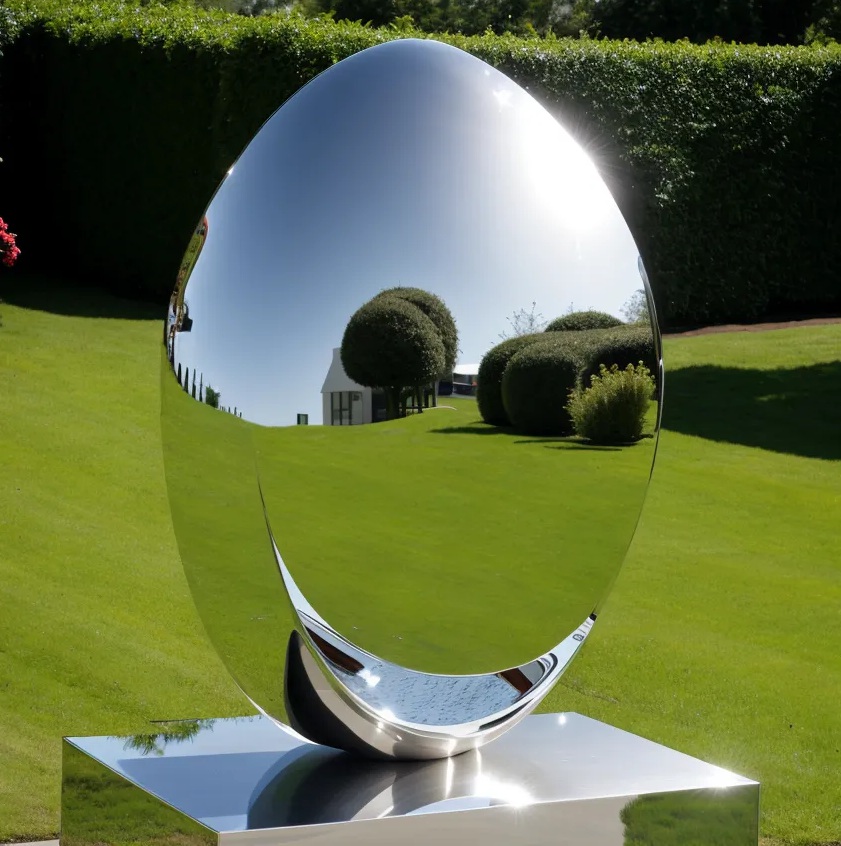 mirror egg sculpture
