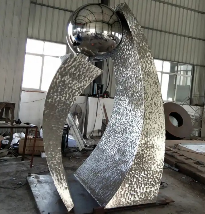 polished Outdoor Art Metal Sculpture