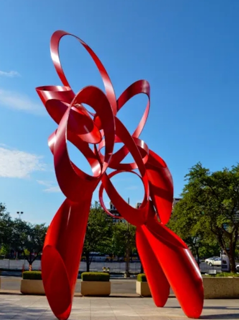 urban red sculpture