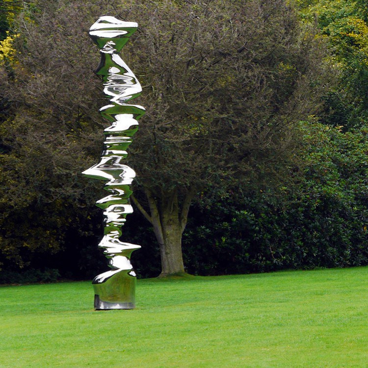 Stacked modern art sculptures