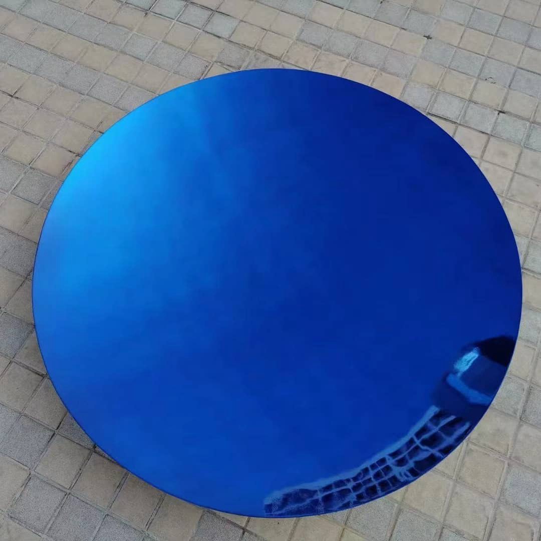 blue sky mirror sculpture