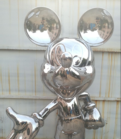 metal Mickey Mouse sculptures for sale detail