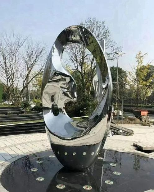 park fountain stainless steel decoration sculpture