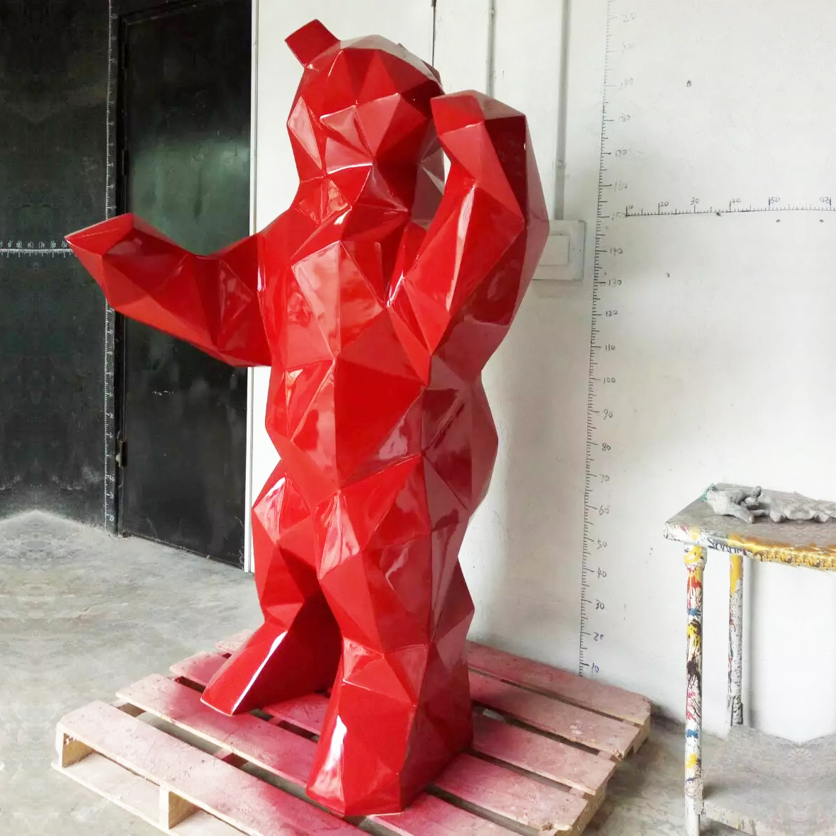 red bear modren geometric
