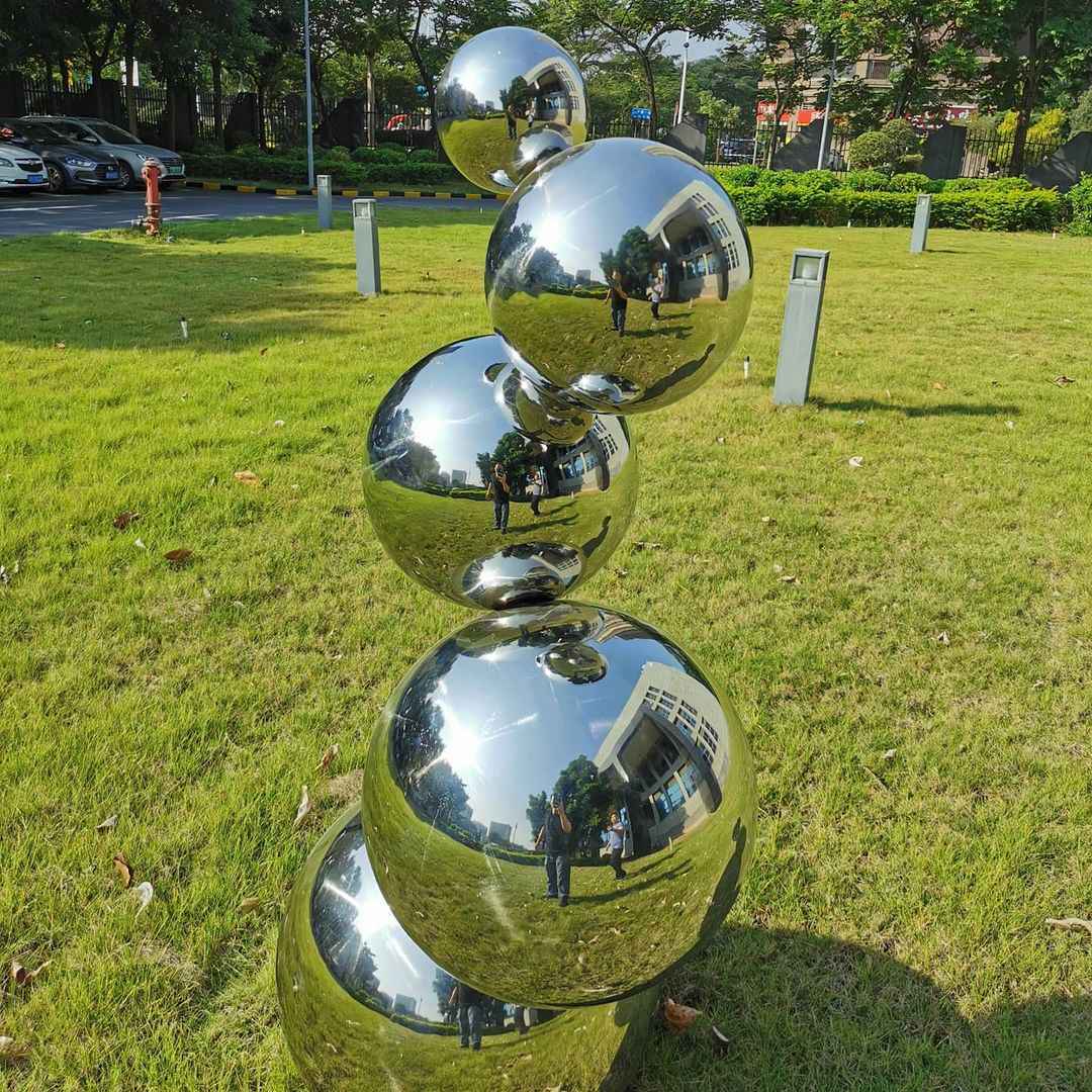 stainless steel yard sculpture