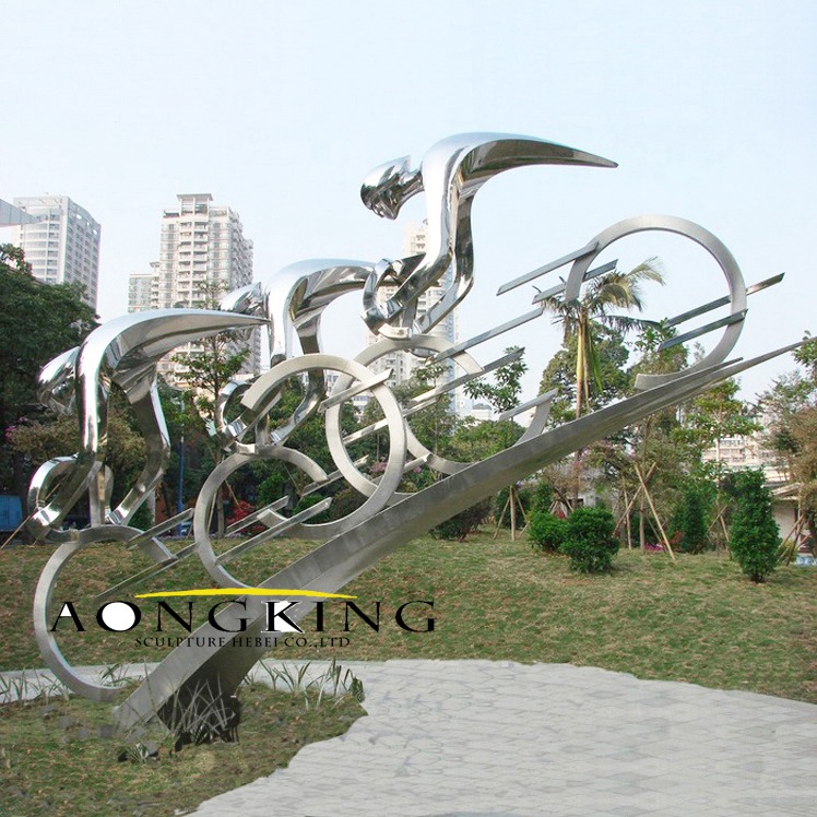 Stainless steel Riding man Statue