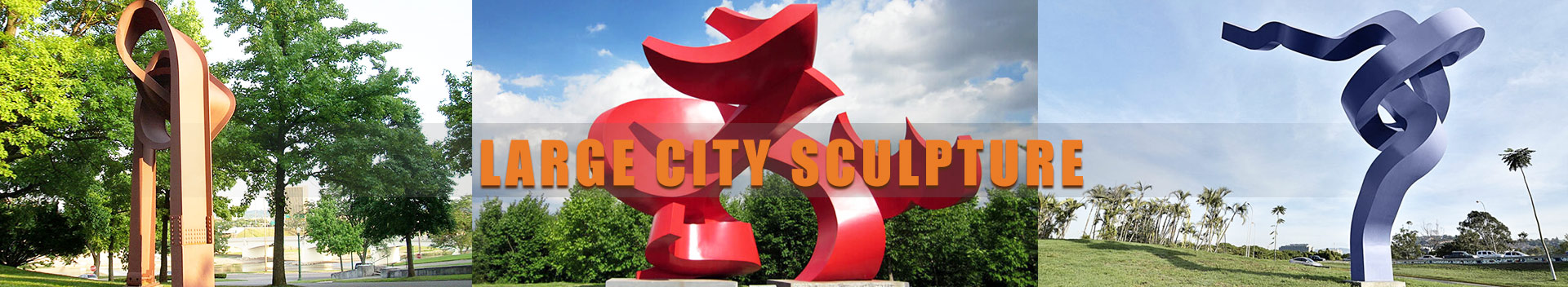 Large City Sculpture Stainless Steel
