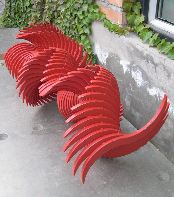 red sculpture