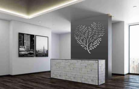 stainless steel wall tree