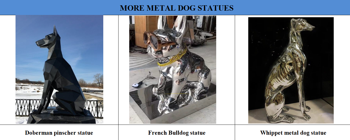 METAL DOG STATUES