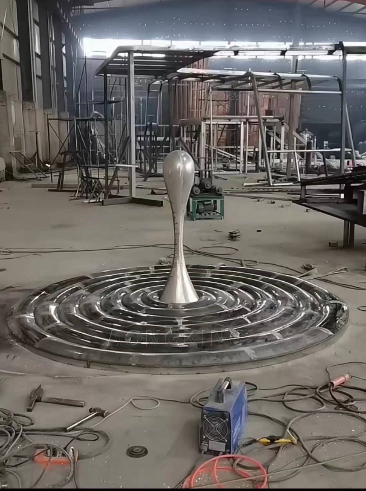 Stainless Steel Water Drop Sculpture (2)