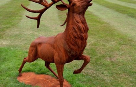 deer cast iron garden statue