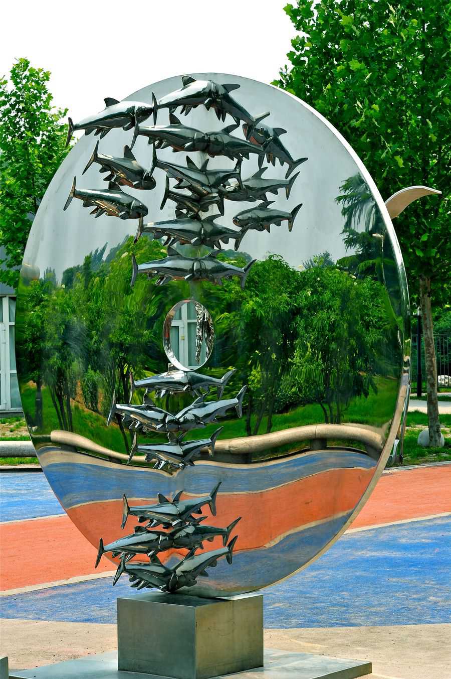 fish garden sculpture