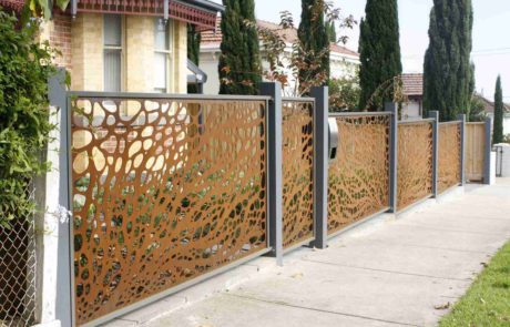 outdoor metal star fence art decor