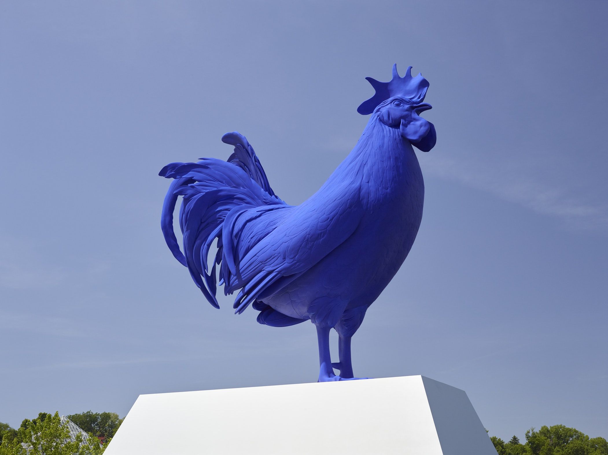 outdoor rooster statue