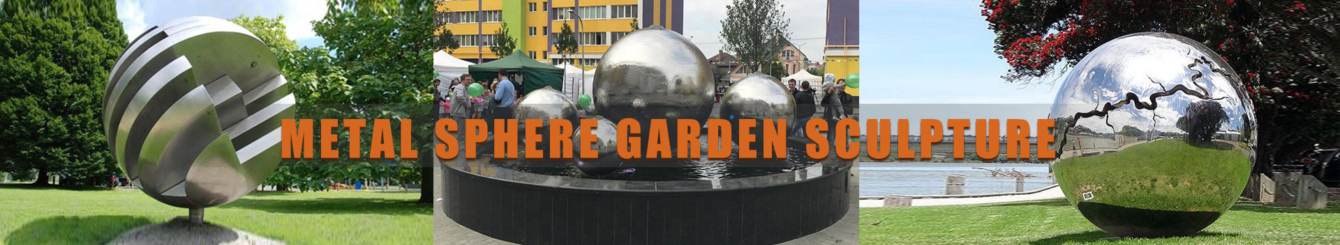 metal sphere garden sculpture