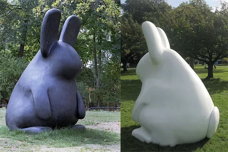 metal white rabbit (2)