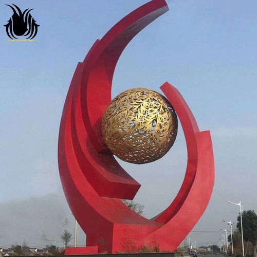 metal landmark campus custom sculpture