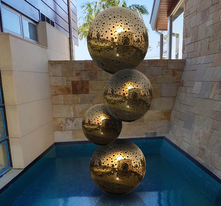 golden metal balls