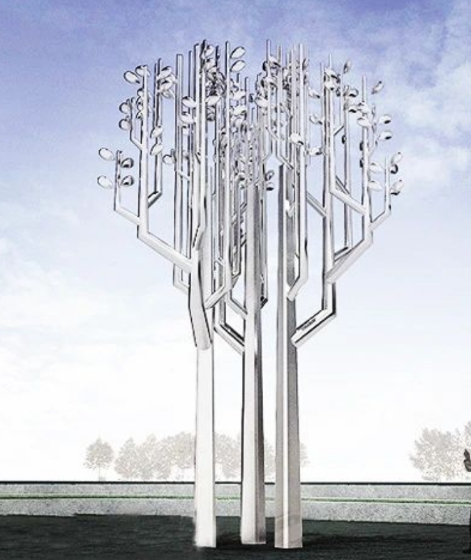modern sculpture tree