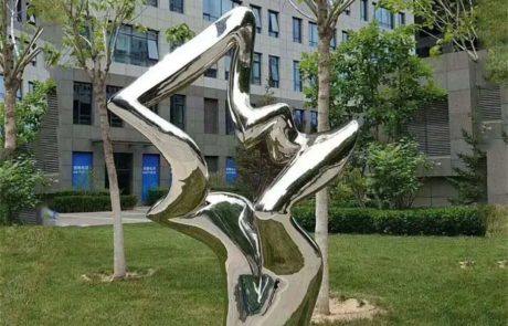 stainless steel abstract curve sculpture