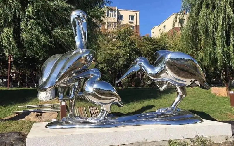 bird sculpture metal for lawn