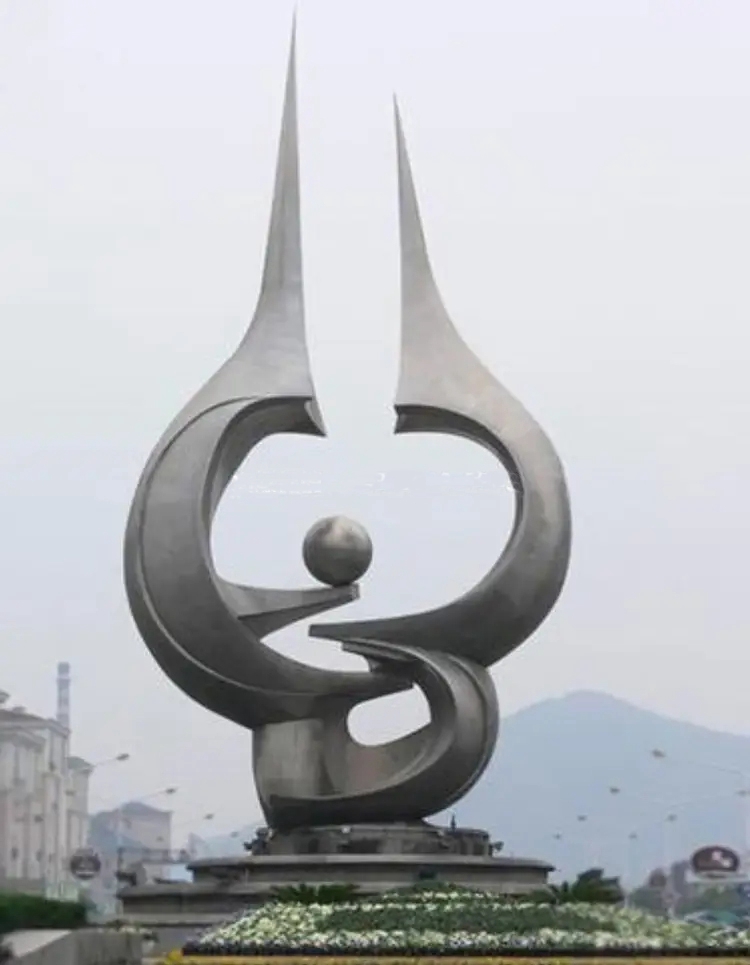 city symbol metal sculpture