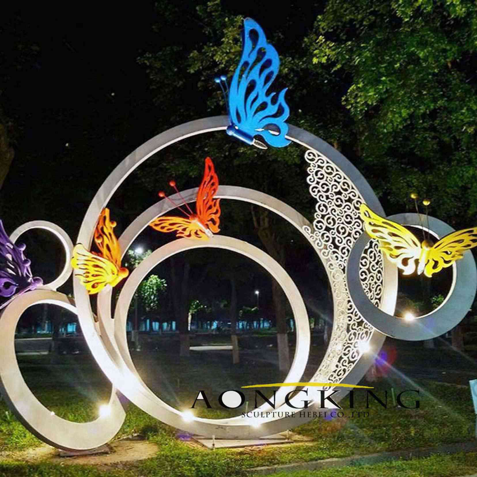 butterfly metal sculpture garden