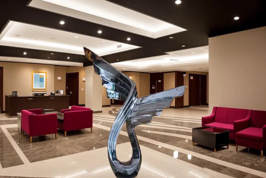 hotel decor wings sculpture