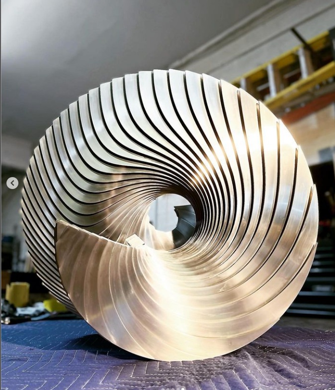 Metal spiral sculptures for sale