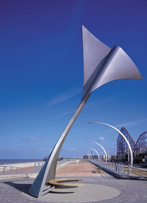 Rotating Wind Shelters metal sculpture