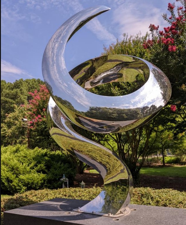 garden stainless steel Swirling sculptures