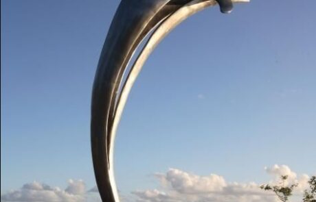 Spinner Dolphin sculpture by the sea 2022