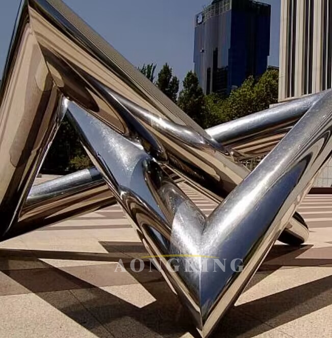 Conceptual stainless steel sculptures (2)