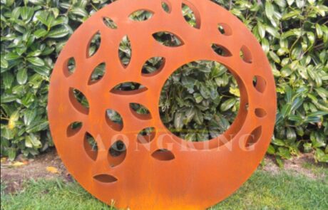 Corten steel foliage sculpture
