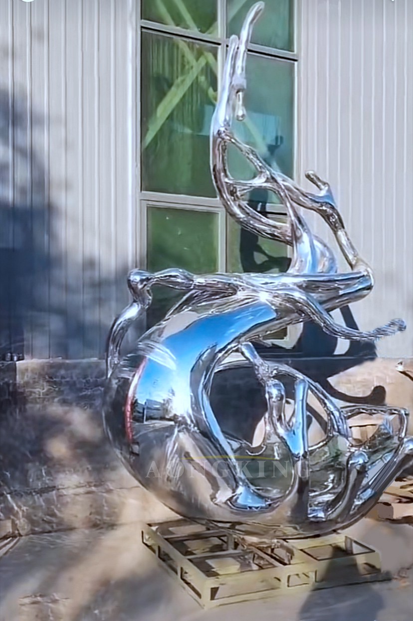 Marine-inspired stainless steel sculptures