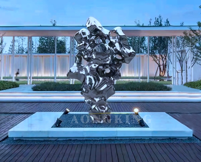 Metal coral stone sculpture (1)